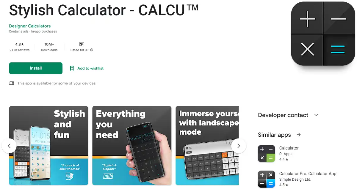 Aplikasi Kalkulator CALCU